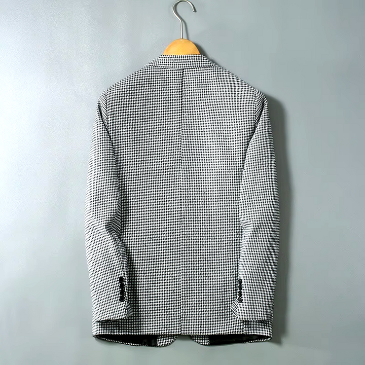 Houndstooth Wool Blazer