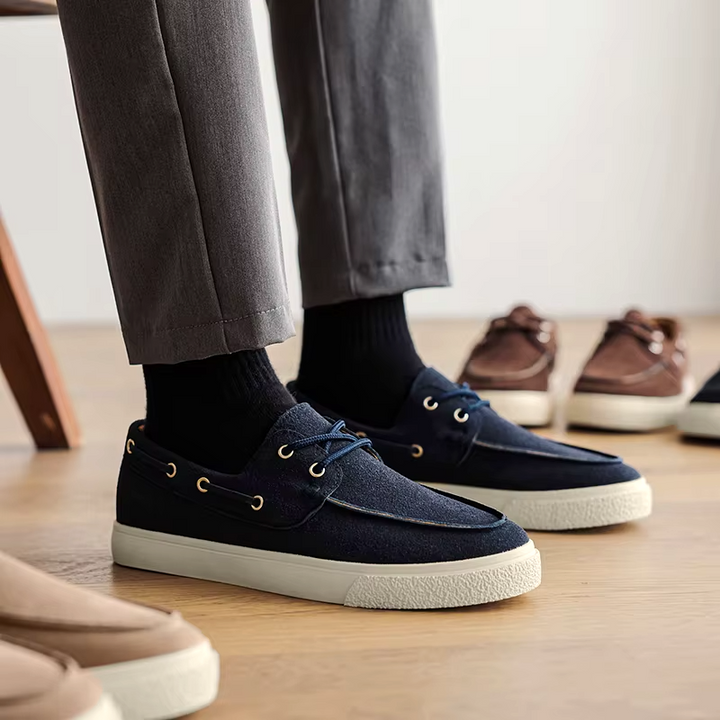 Marin Suede Lace-Up Loafer