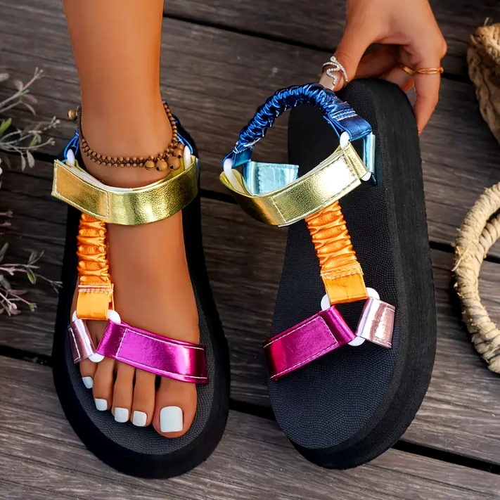 Nova Iridescent Platform Sandal