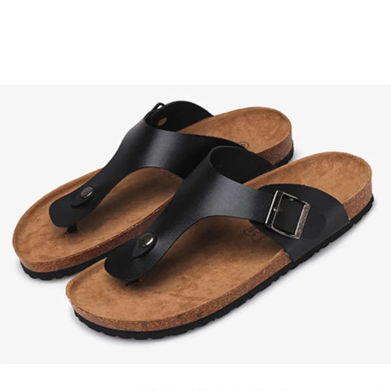 Suede Lightweight Cork Flip Flops