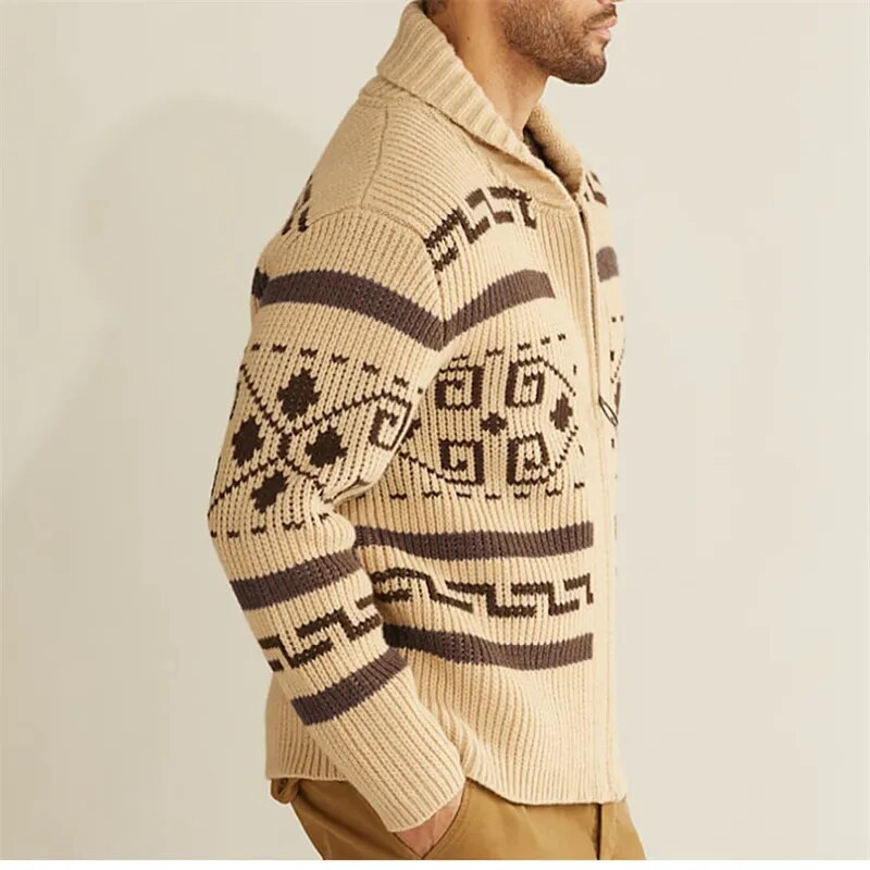 Lucius Retro Jacquard Cardigan